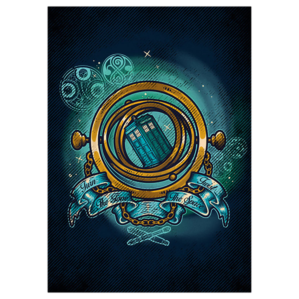 Produktbild Turn Time Twist Space Metallposter för Doctor Who-fans
