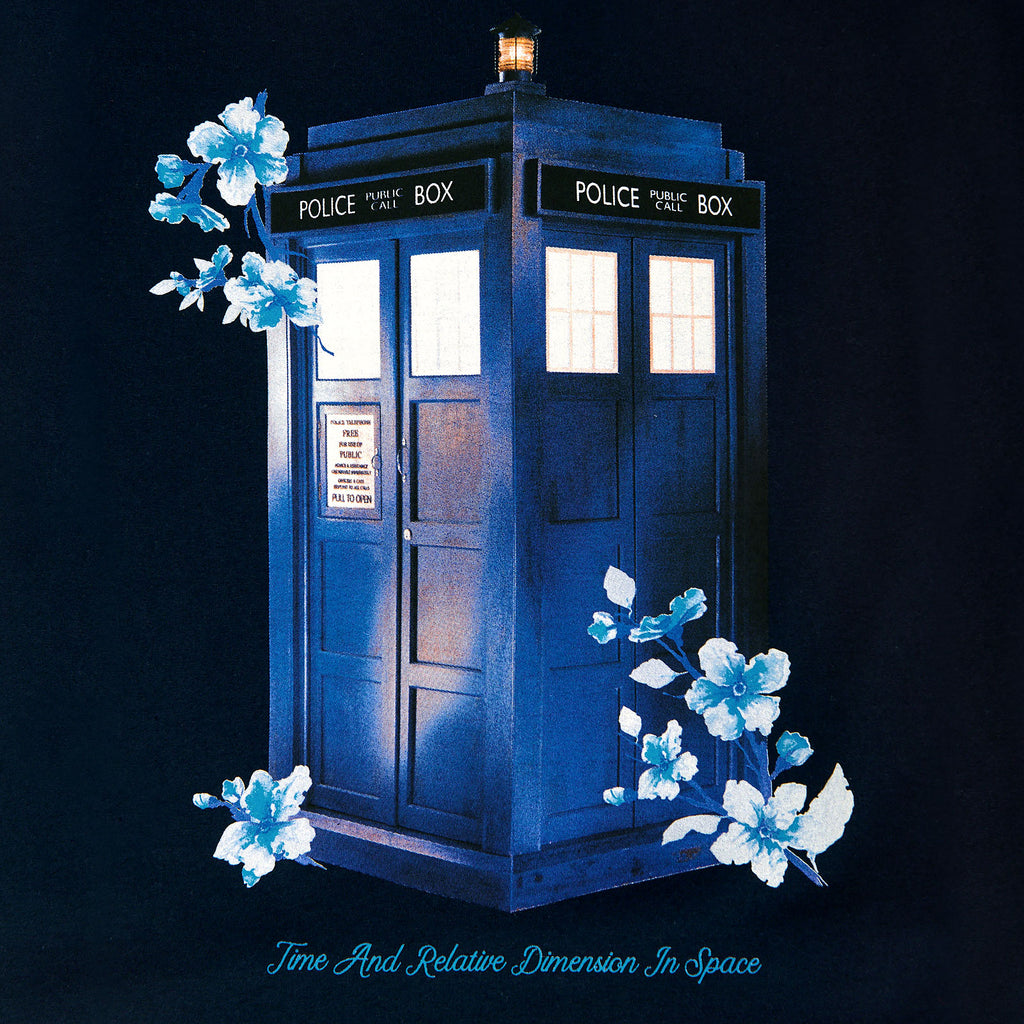 Produktbild Doctor Who - Floral Tardis T-shirt dam blå