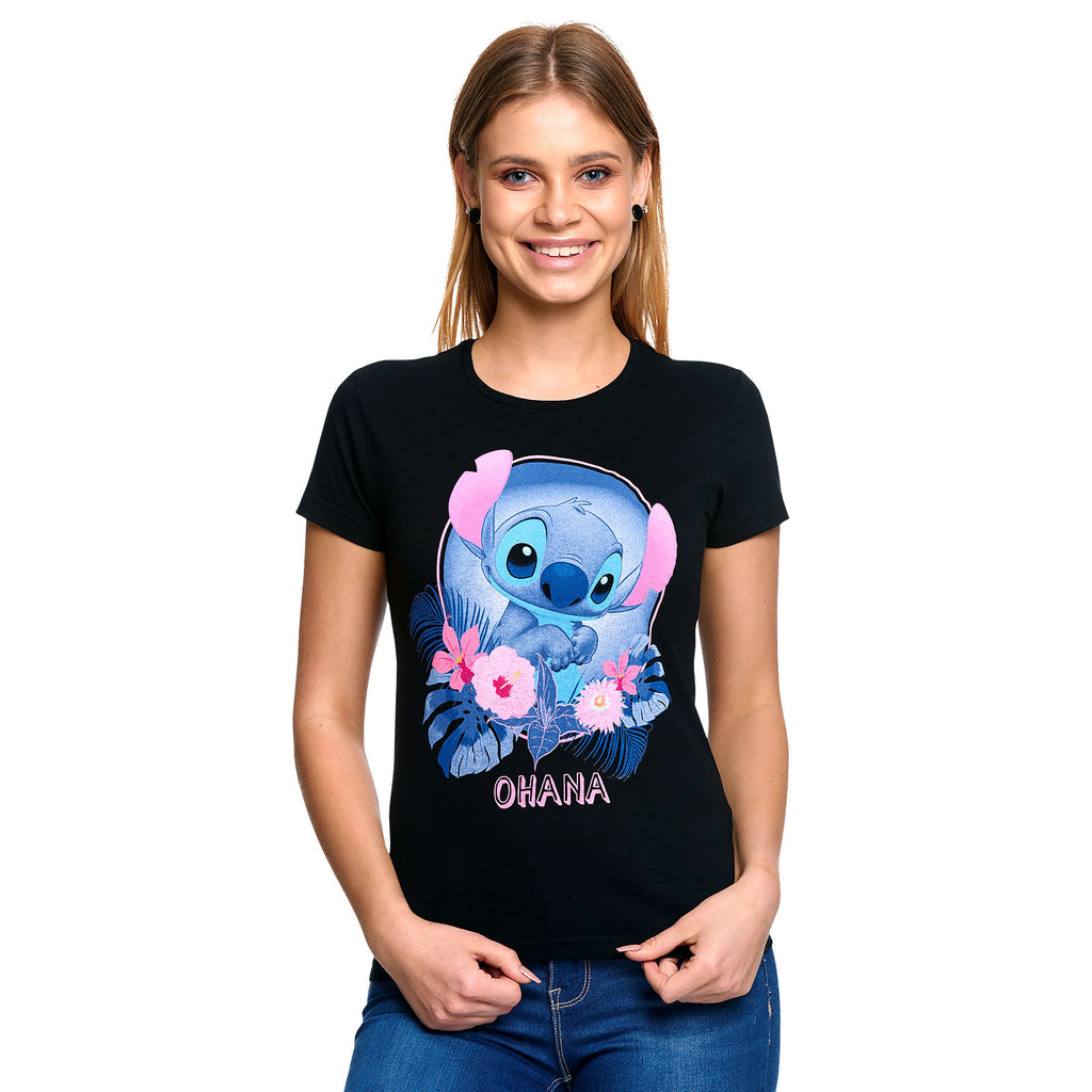 Produktbild Lilo & Stitch - Ohana T-shirt dam svart