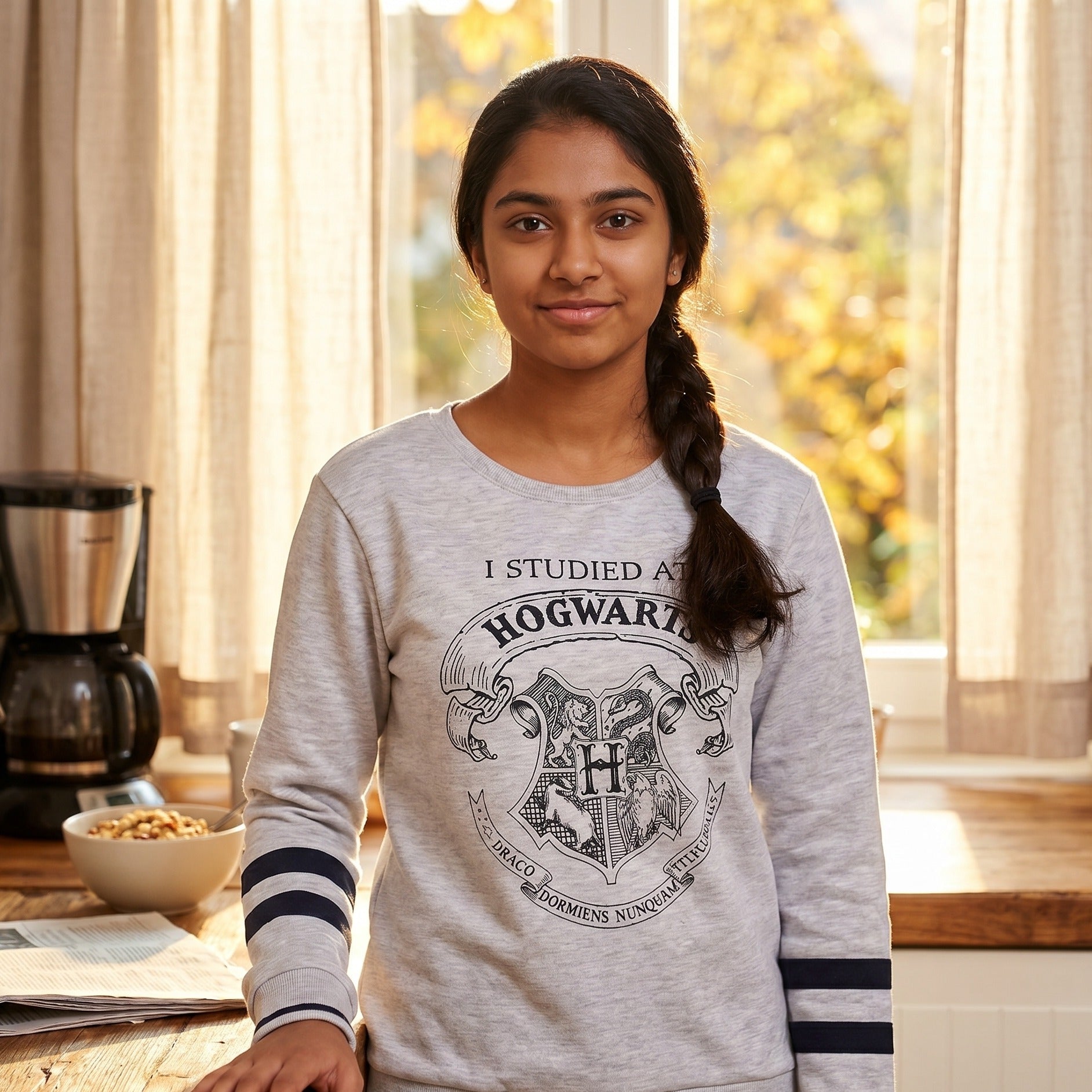 Produktbild Harry Potter - Jag studerade vid Hogwarts Damtröja grå