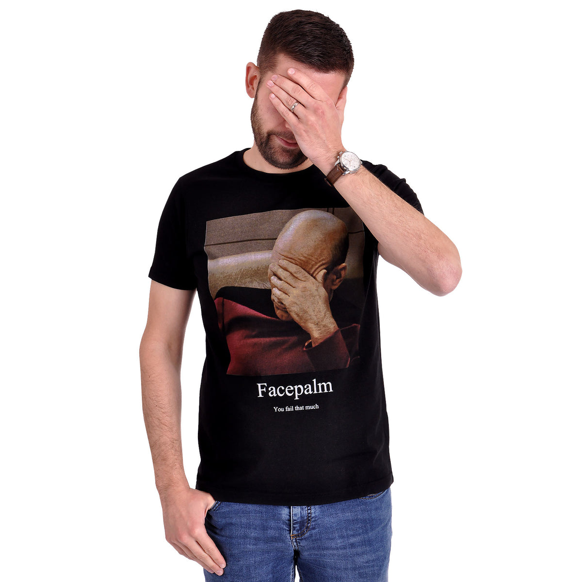 Produktbild Star Trek - Picard Facepalm T-shirt svart