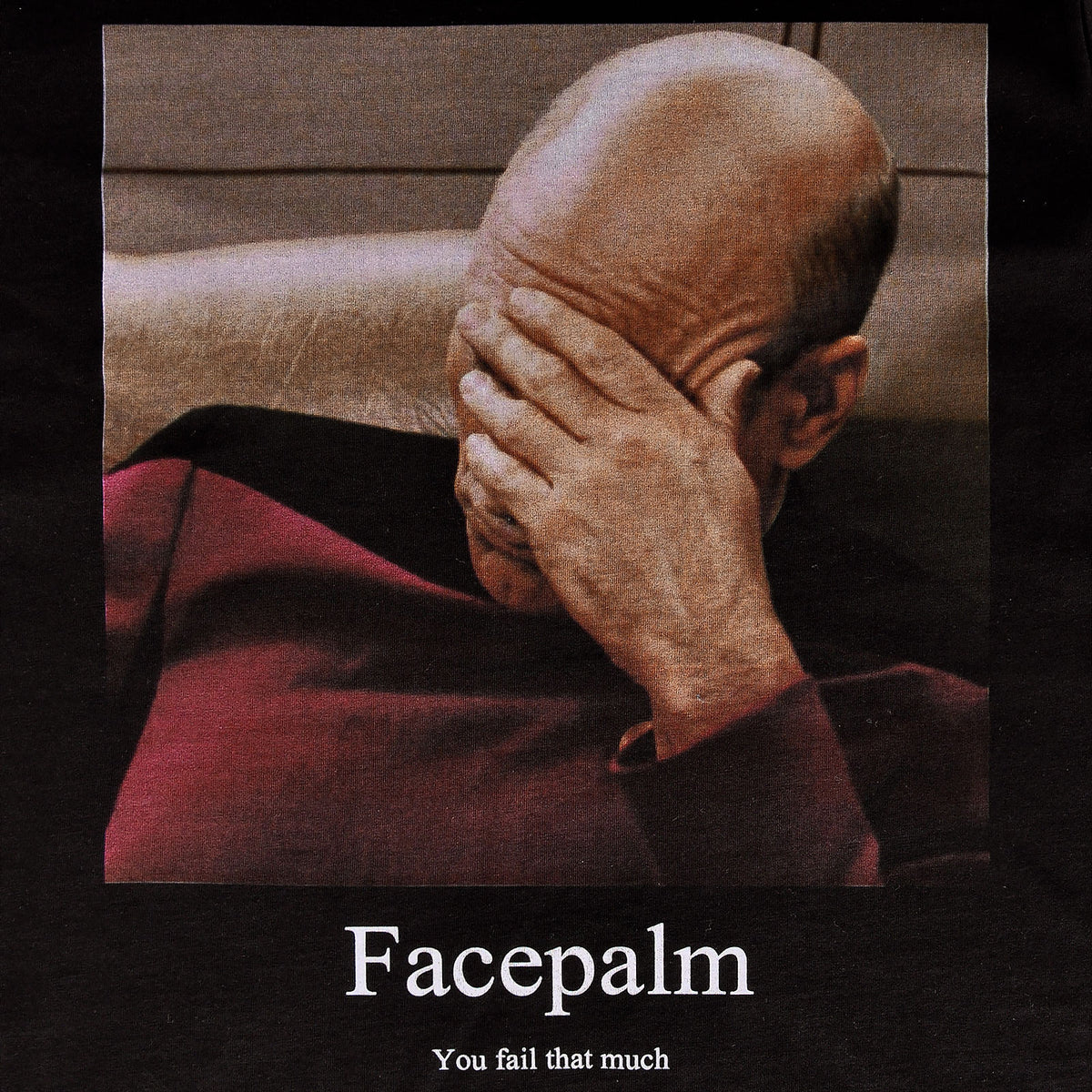 Produktbild Star Trek - Picard Facepalm T-shirt svart