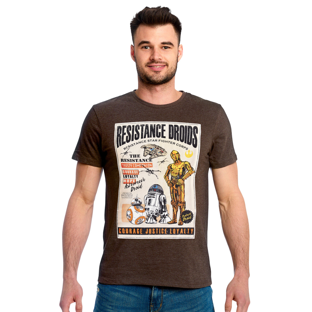 Produktbild Star Wars - Resistance Droids T-Shirt brun