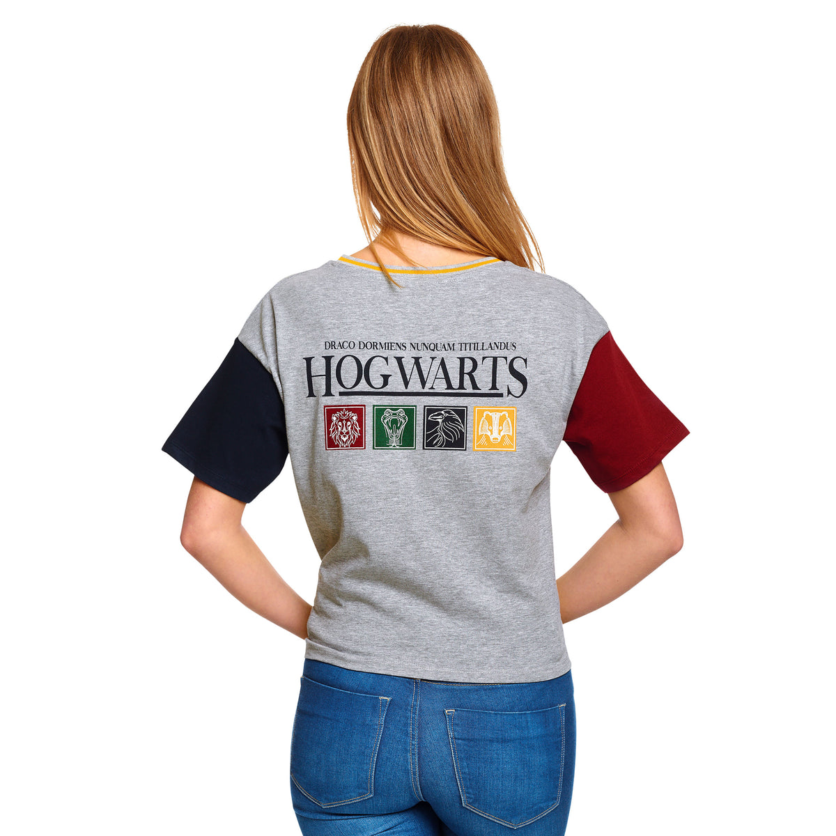 Produktbild Harry Potter - Hogwarts Crop Top dam grå