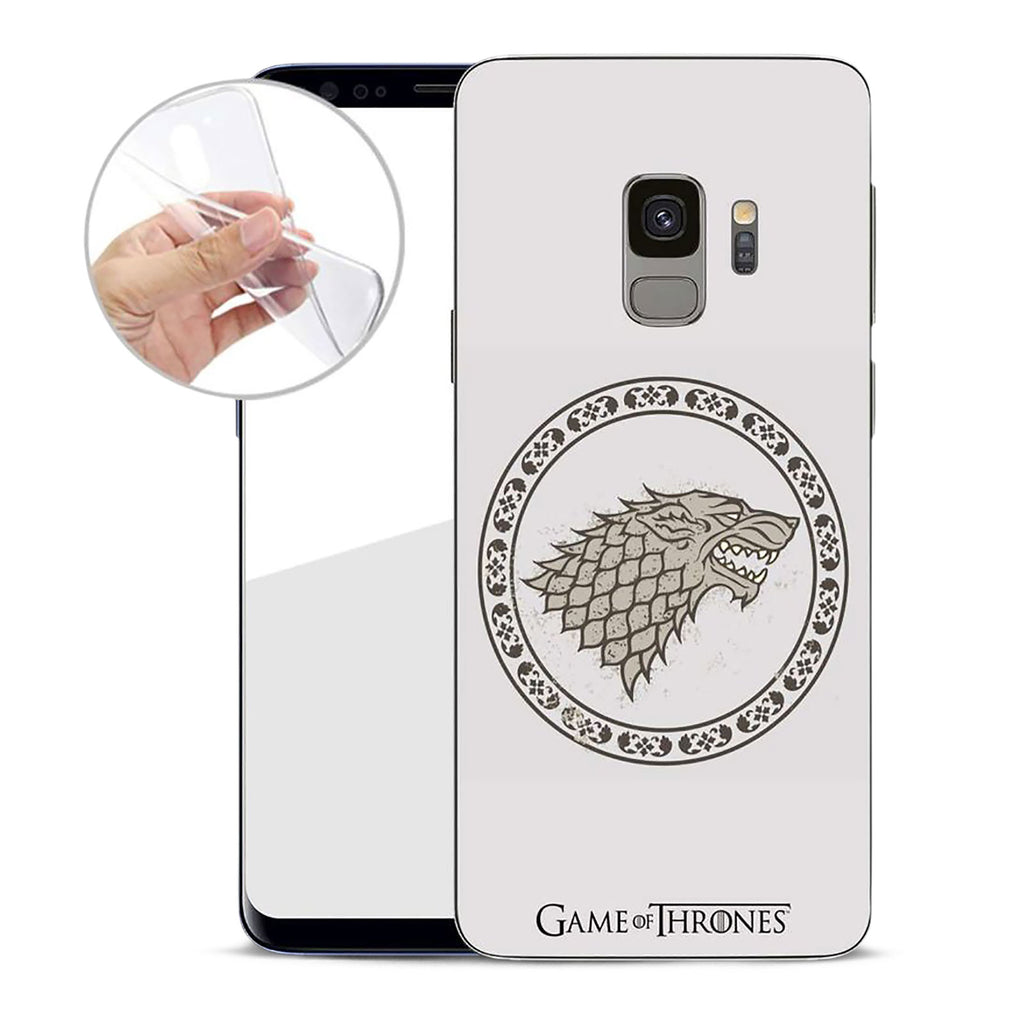 Produktbild Game of Thrones - Stark vapensköld Samsung Galaxy S9 mobilskal silikon vit