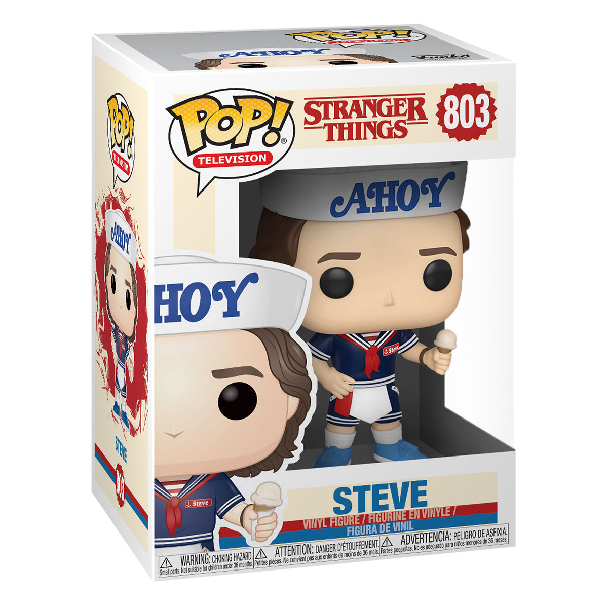 Produktbild Stranger Things - Steve med glass Funko Pop figur