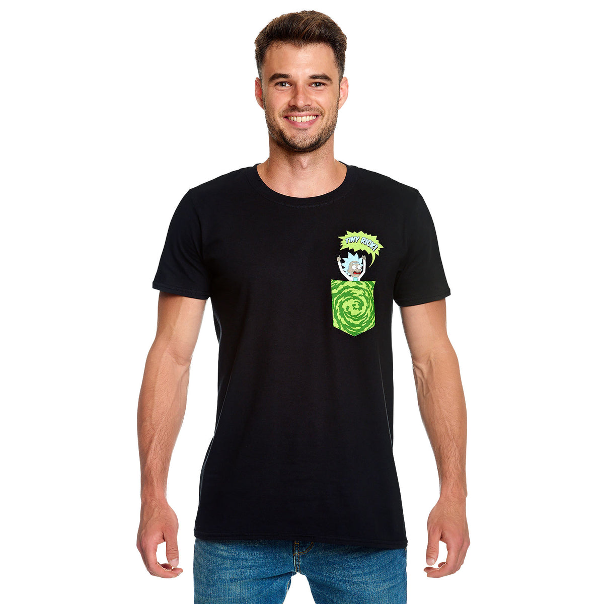 Produktbild Rick and Morty - Tiny Pocket Rick T-shirt svart