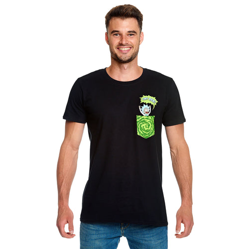 Produktbild Rick and Morty - Tiny Pocket Rick T-shirt svart