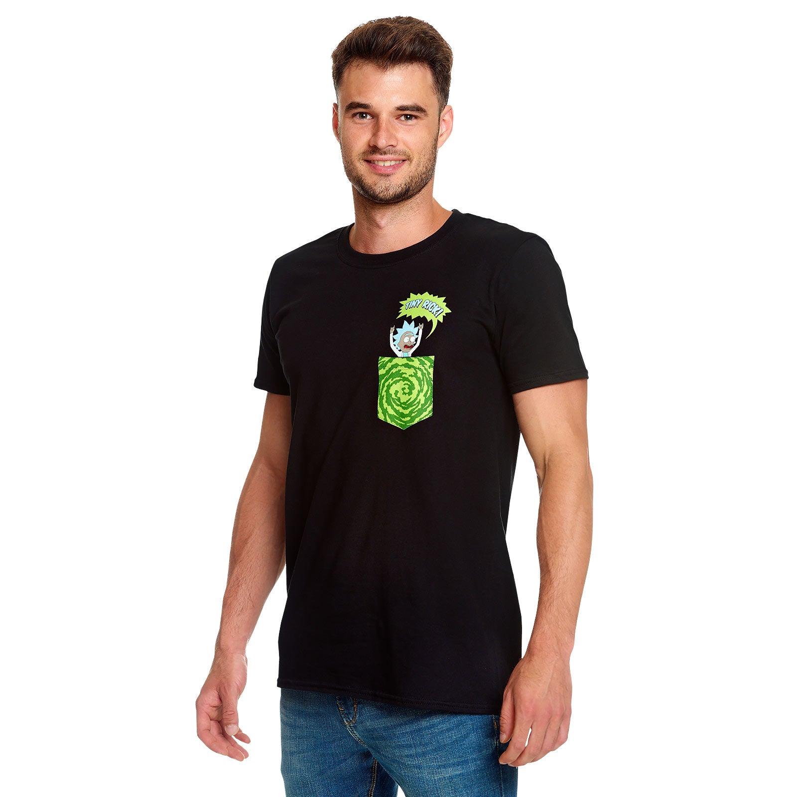 Produktbild Rick and Morty - Tiny Pocket Rick T-shirt svart