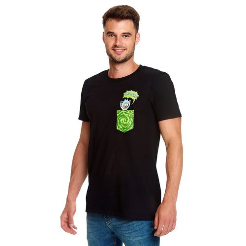 Produktbild Rick and Morty - Tiny Pocket Rick T-shirt svart