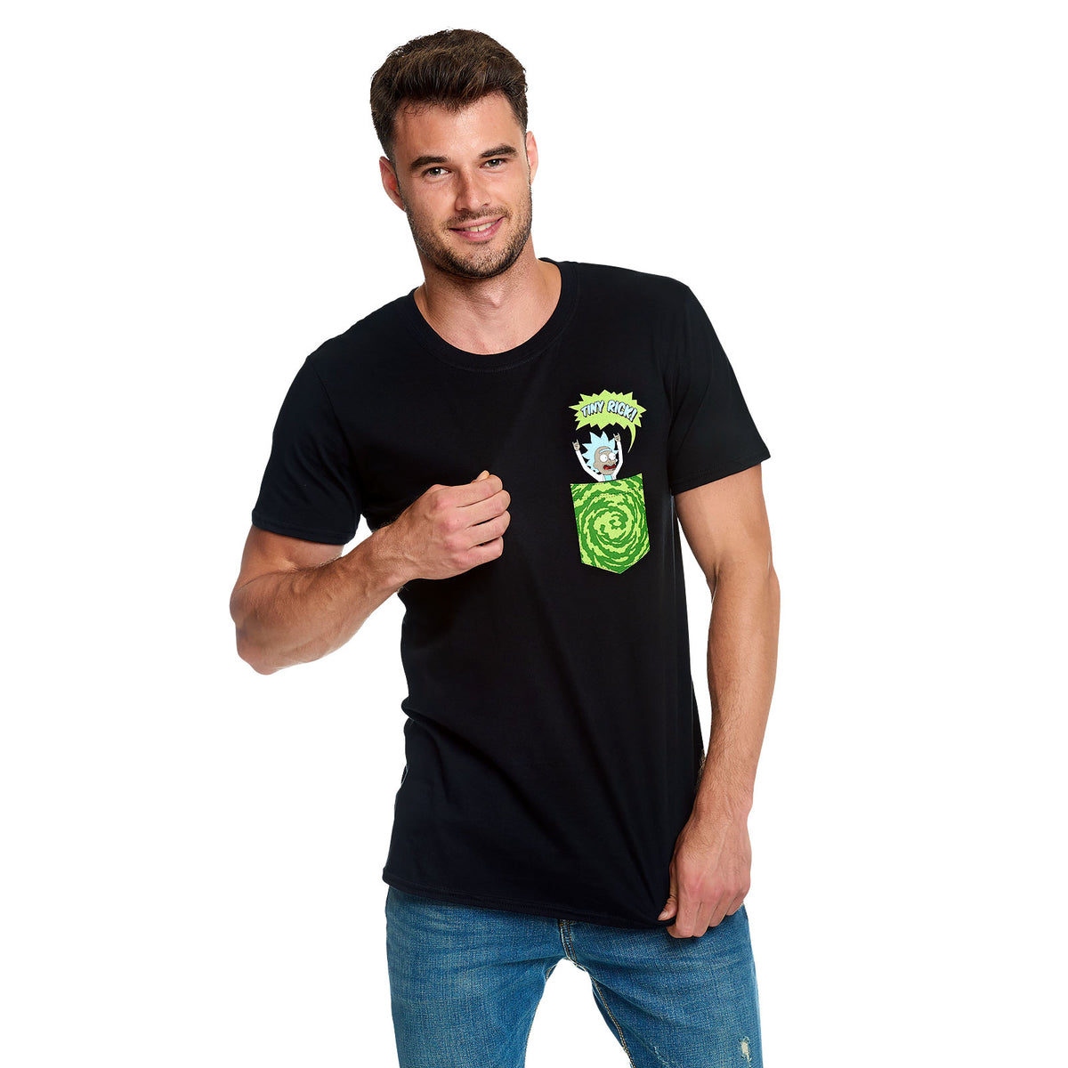Produktbild Rick and Morty - Tiny Pocket Rick T-shirt svart