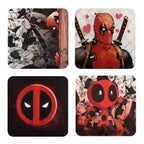 Produktbild Deadpool 3D Glasunderlägg 4-delars set