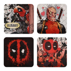 Produktbild Deadpool 3D Glasunderlägg 4-delars set