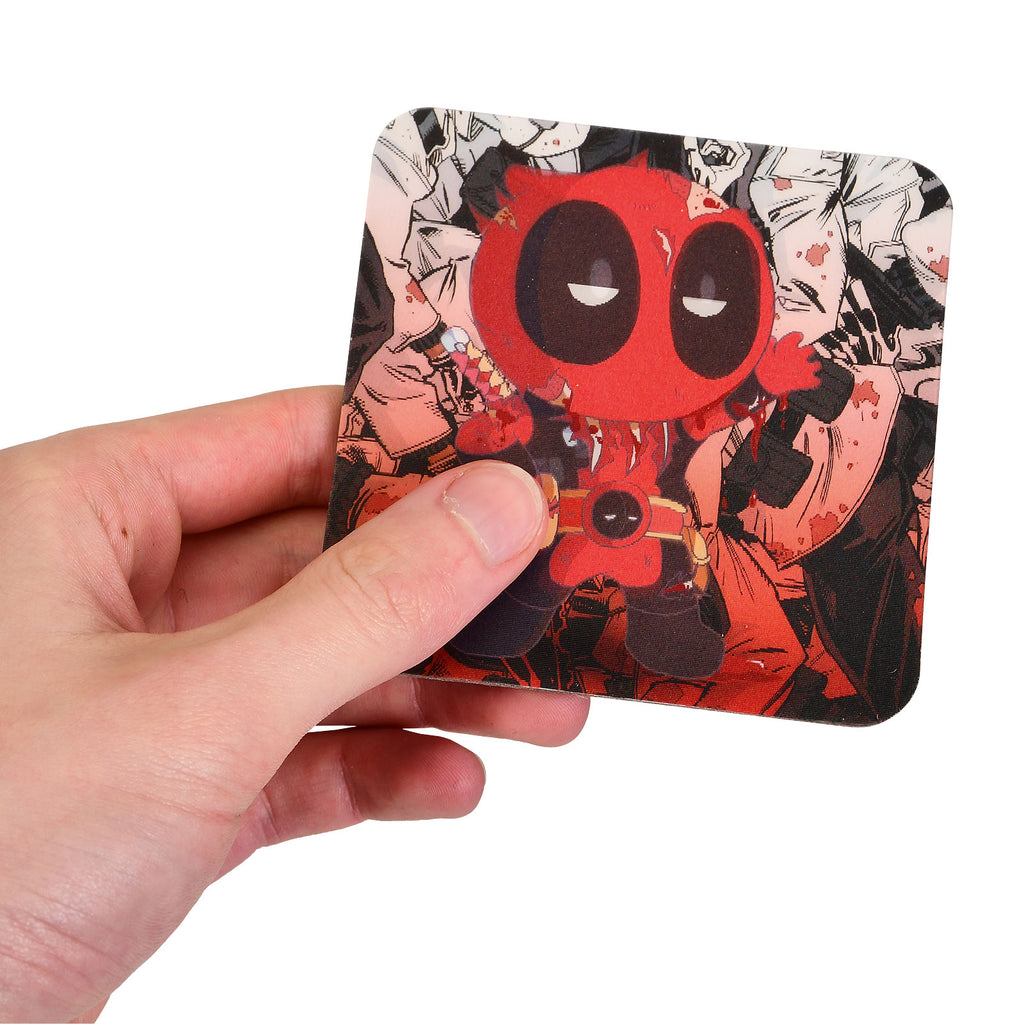 Produktbild Deadpool 3D Glasunderlägg 4-delars set