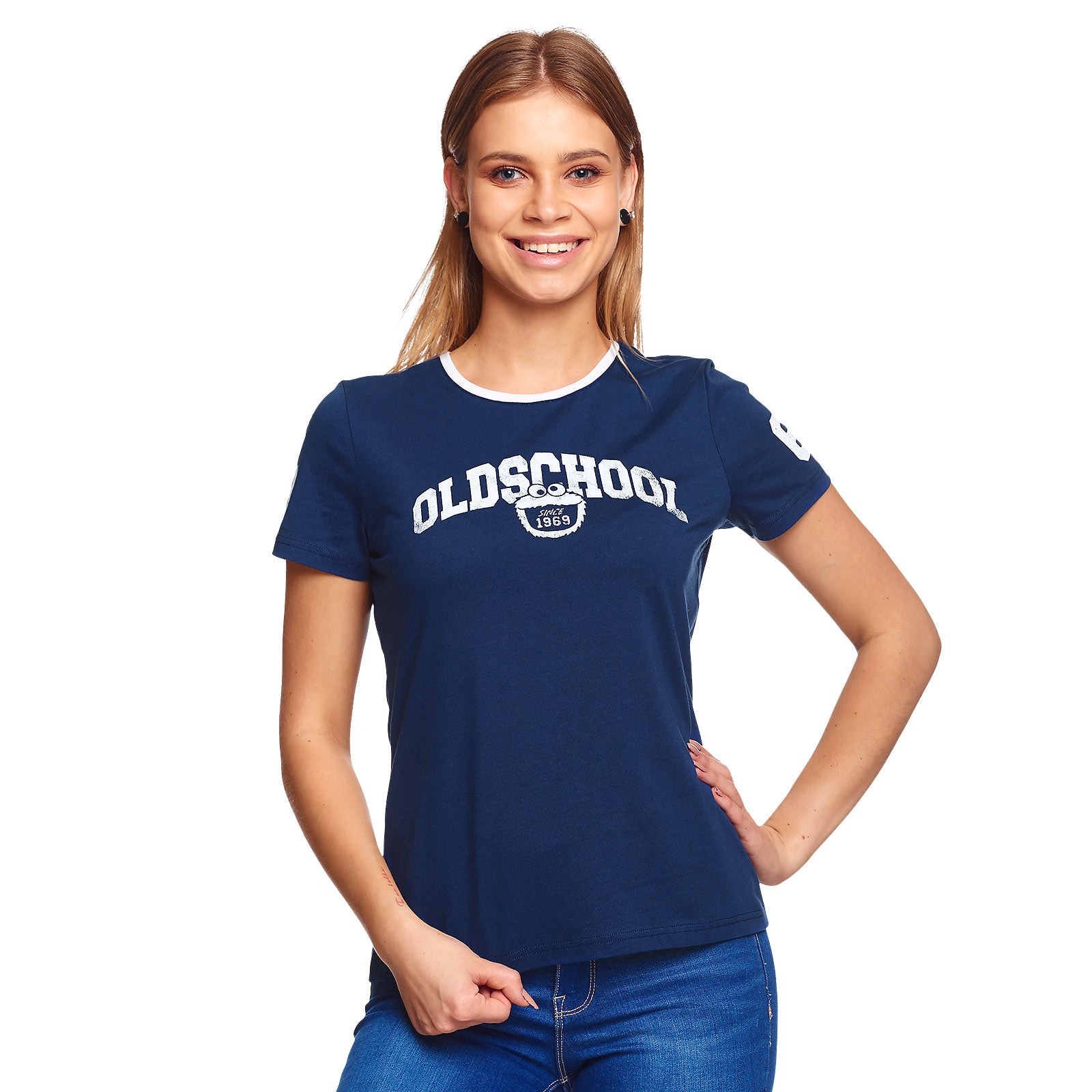 Produktbild Sesamgatan - Oldschool T-shirt dam blå