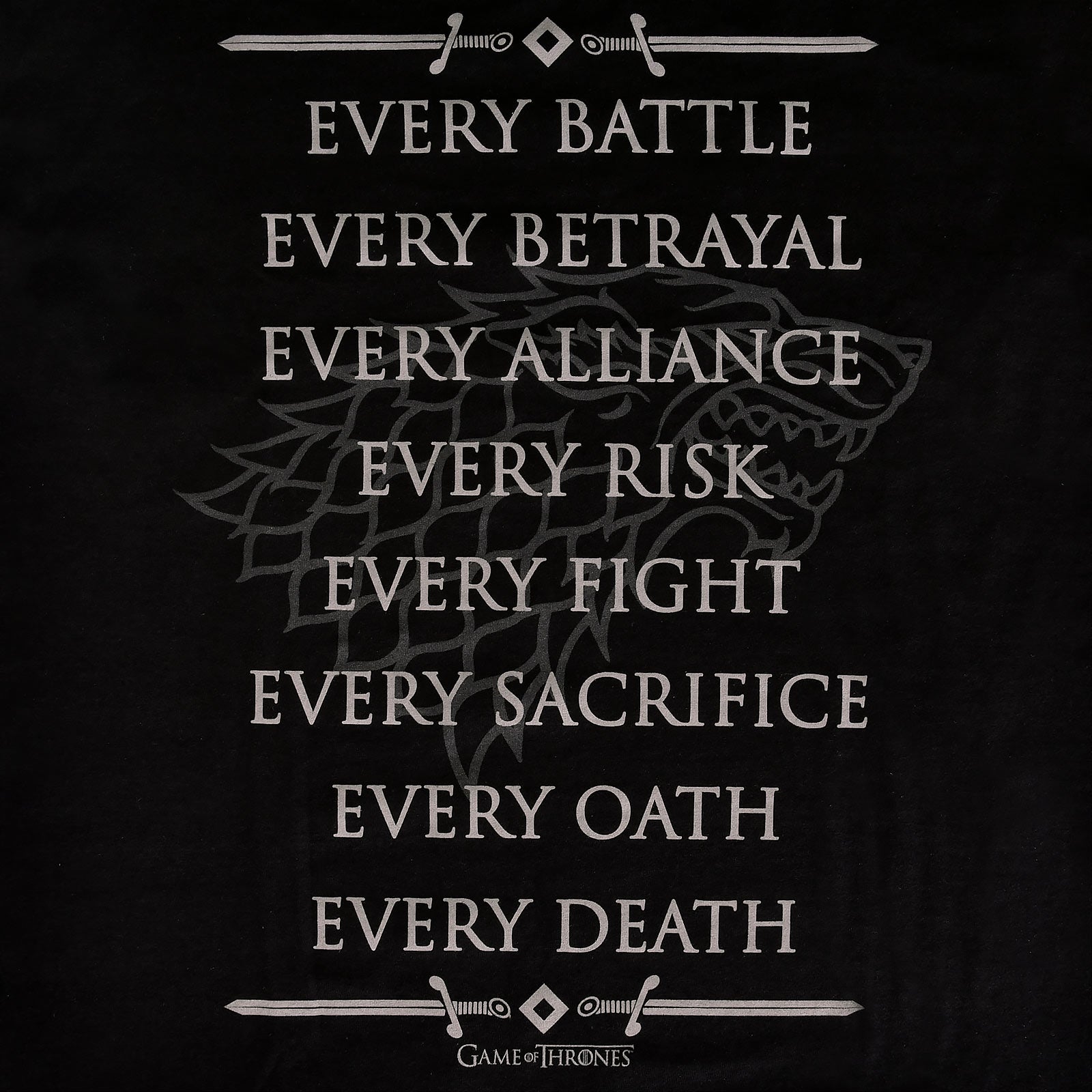 Produktbild Stark For The Throne T-shirt svart - Game of Thrones