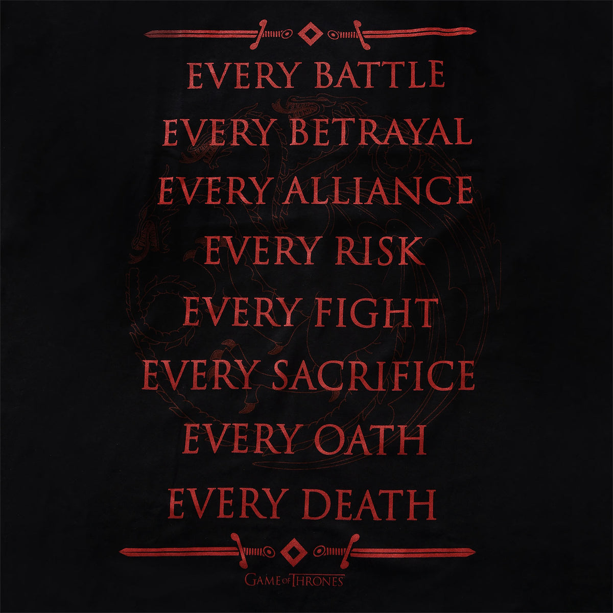 Produktbild Targaryen For The Throne T-shirt svart - Game of Thrones