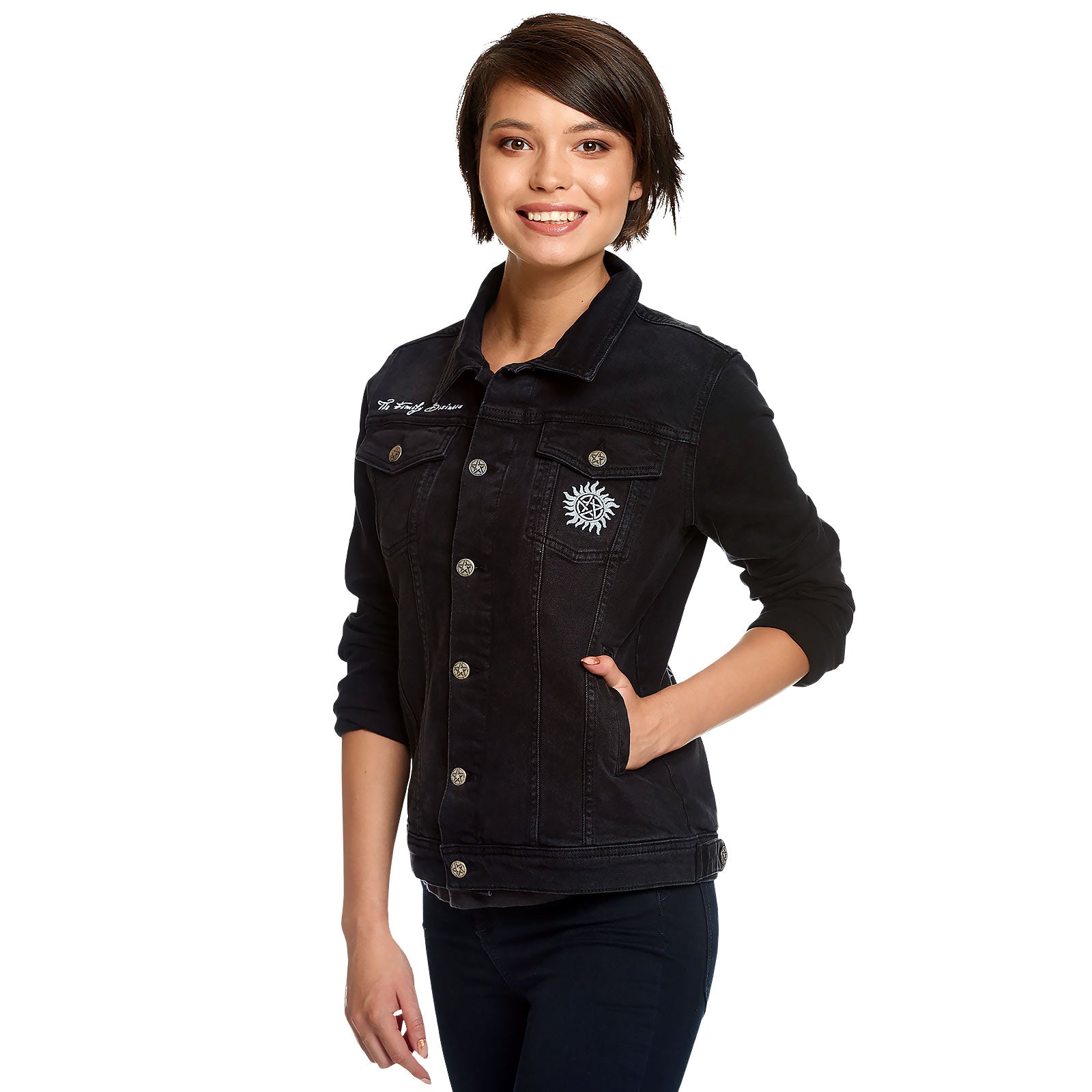 Produktbild Supernatural - Djävulsfälla Jeansjacka Dam Svart