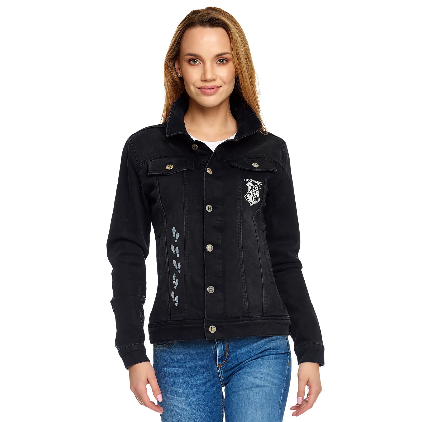 Produktbild Harry Potter - Marauders karta jeansjacka dam svart