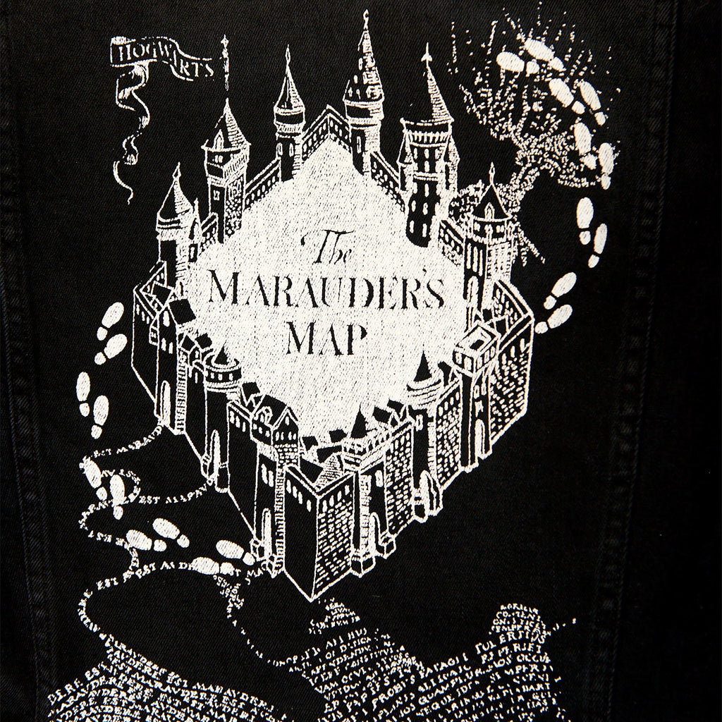 Produktbild Harry Potter - Marauders karta jeansjacka dam svart