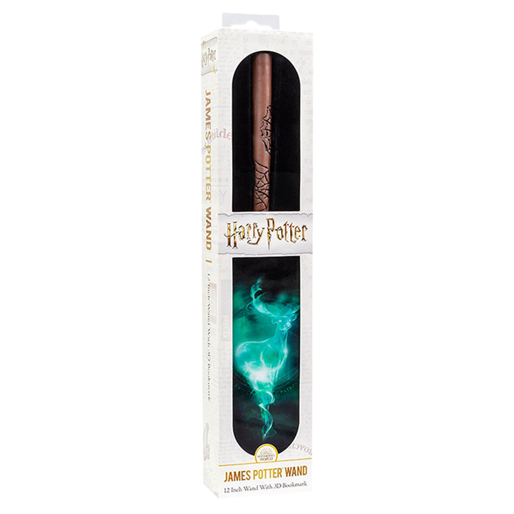 Produktbild James Potters trollstav för unga trollkarlar med bokmärke - Harry Potter