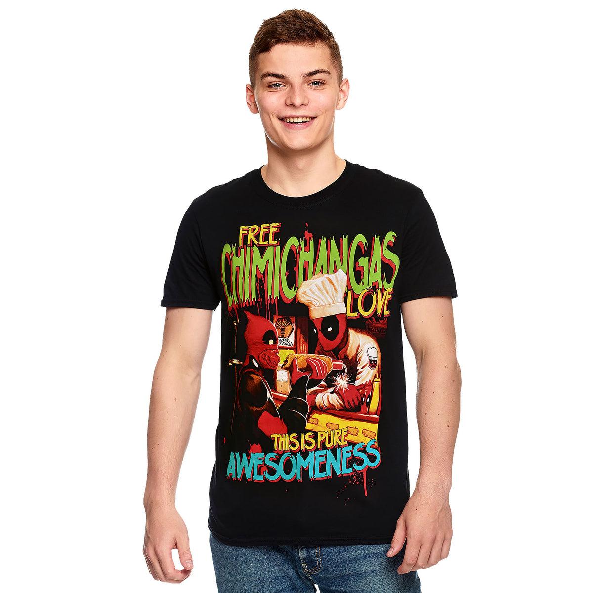 Produktbild Deadpool - Chimichangas Love T-Shirt svart
