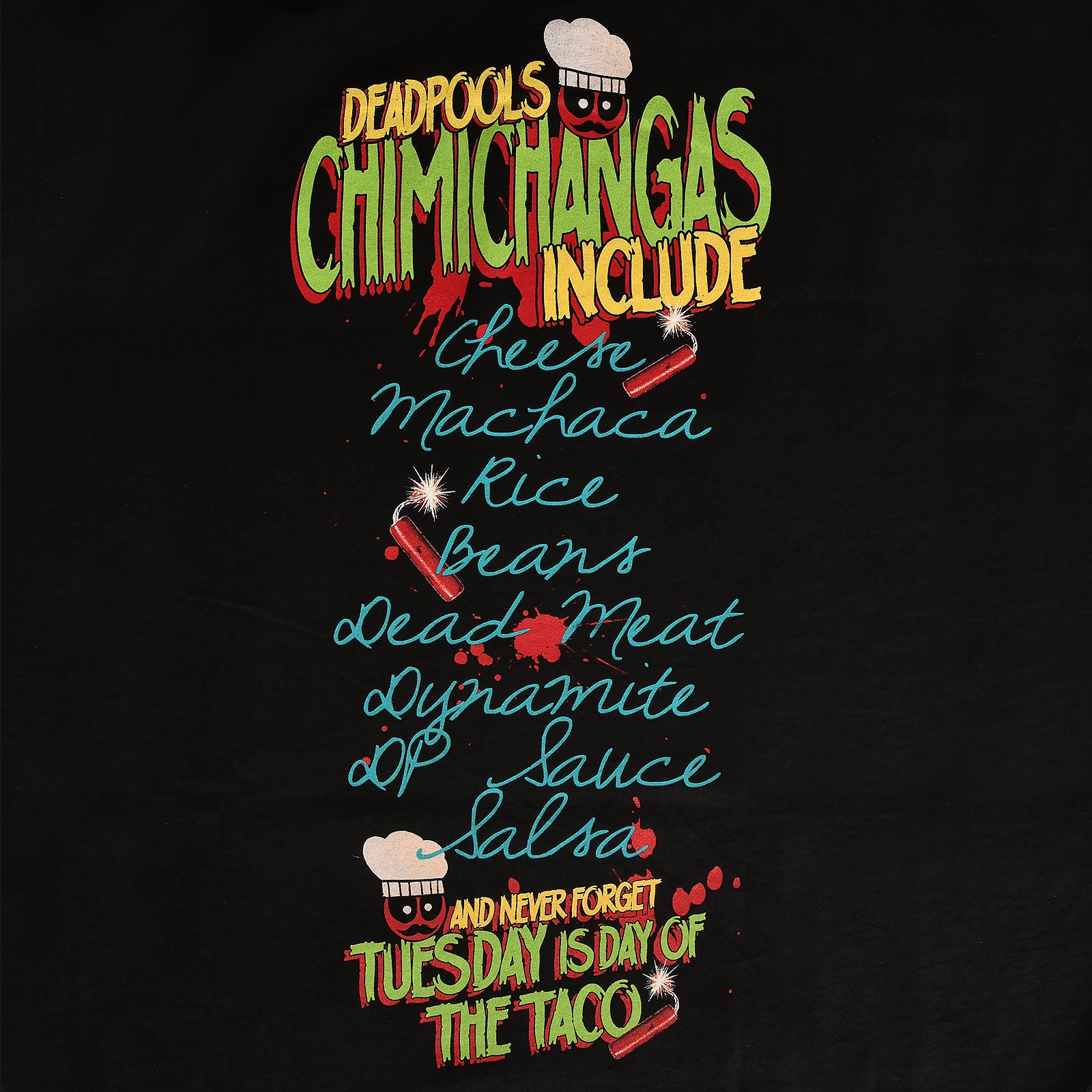 Produktbild Deadpool - Chimichangas Love T-Shirt svart