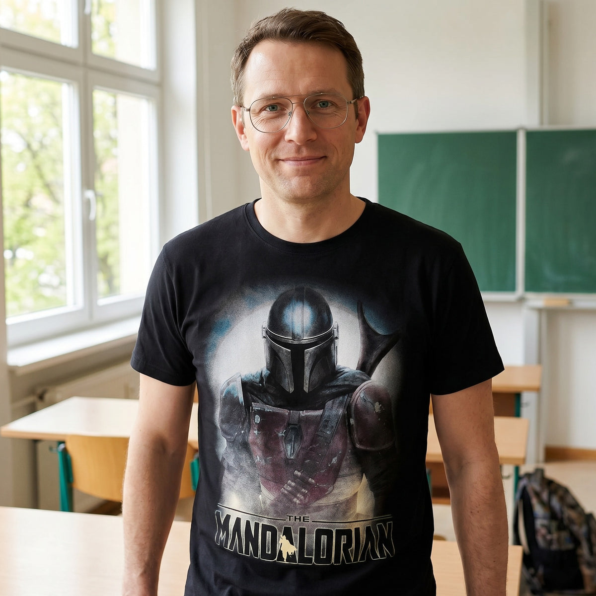 Produktbild The Mandalorian Fighter T-Shirt svart - Star Wars