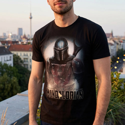 Produktbild The Mandalorian Fighter T-Shirt svart - Star Wars