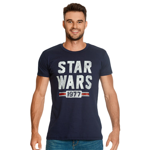 Produktbild Star Wars från 1977 Distressed T-shirt blå