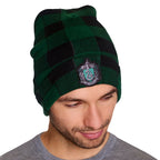 Produktbild Harry Potter - Slytherin rutmönstrad mössa med vapensköld