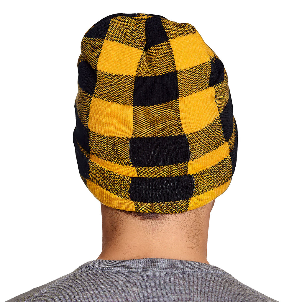 Produktbild Harry Potter - Hufflepuff-rutig mössa med emblem