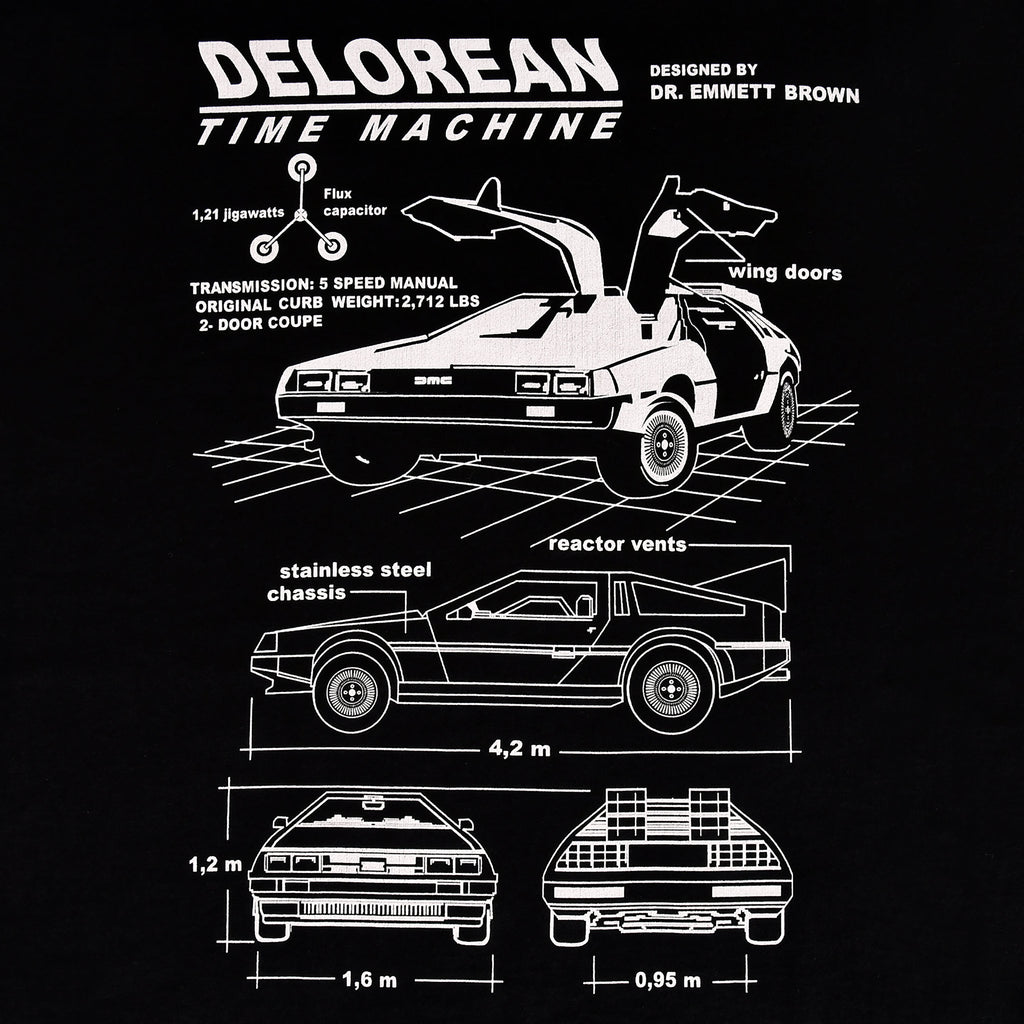 Produktbild Tillbaka till framtiden - Svart DeLorean T-shirt