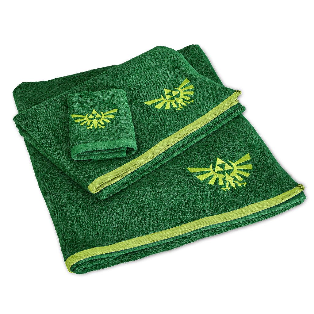 Produktbild Zelda - Hyrule-logotyp handdukar med tvättlapp 3-delat set