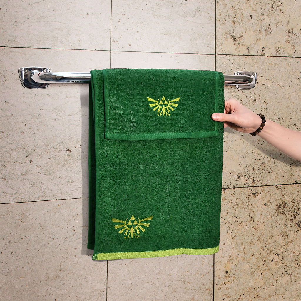 Produktbild Zelda - Hyrule-logotyp handdukar med tvättlapp 3-delat set