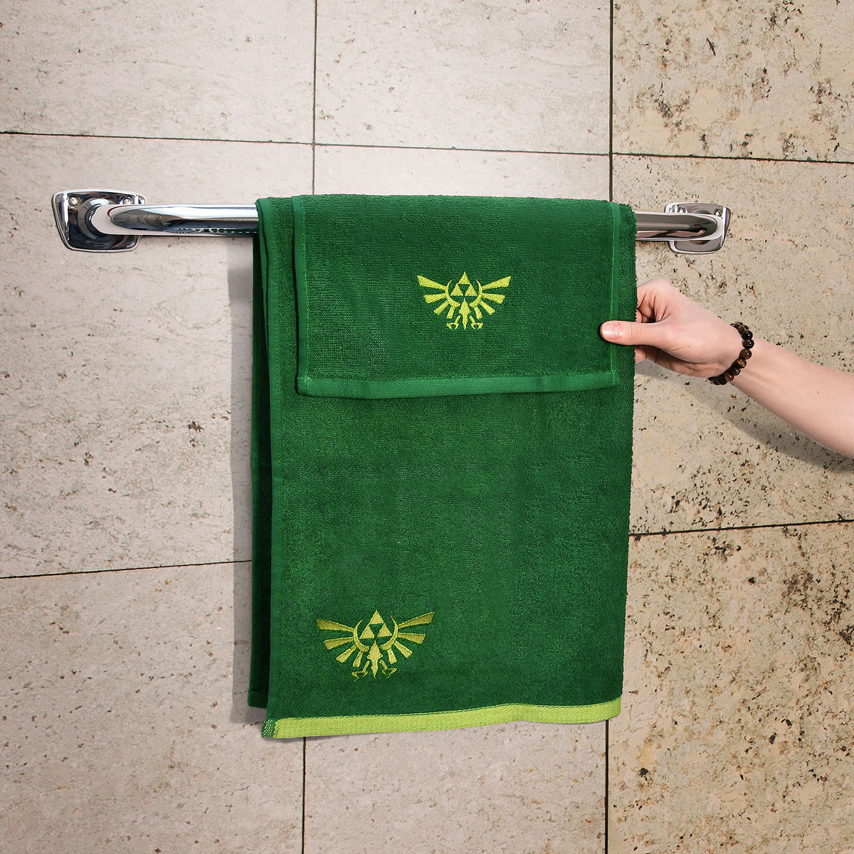 Produktbild Zelda - Hyrule-logotyp handdukar med tvättlapp 3-delat set