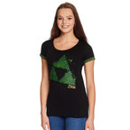 Produktbild Zelda - Triforce Splatter T-shirt dam svart