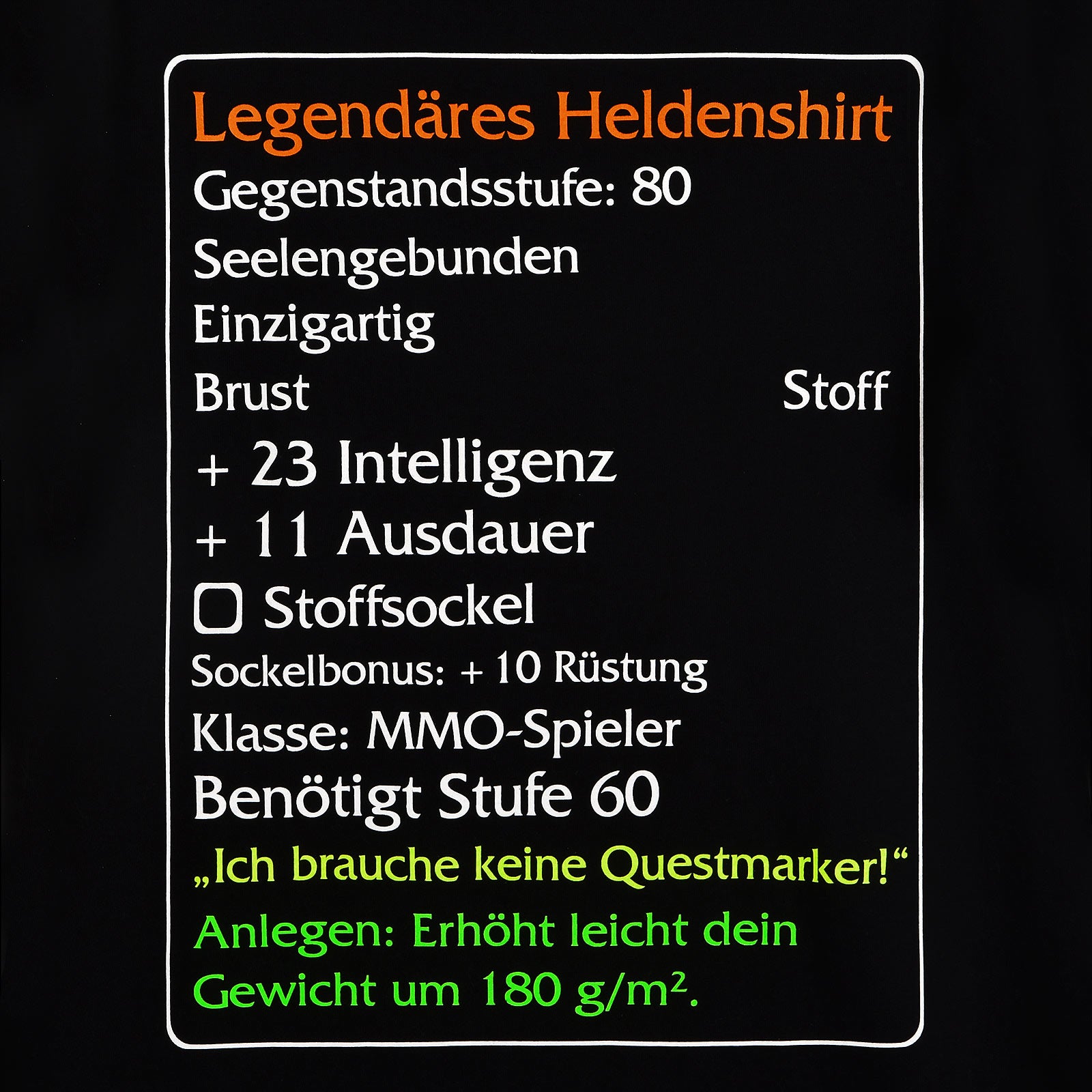 Produktbild Level-60-Item Legendarisk Hjälte Classic T-Shirt svart
