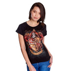 Produktbild Harry Potter - Gryffindor Vapensköld T-shirt Dam svart