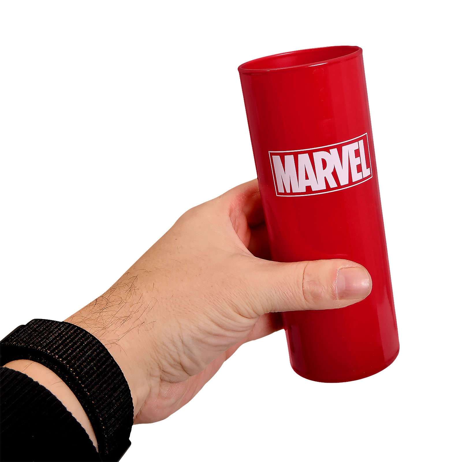 Produktbild Marvel Logo Glas röd