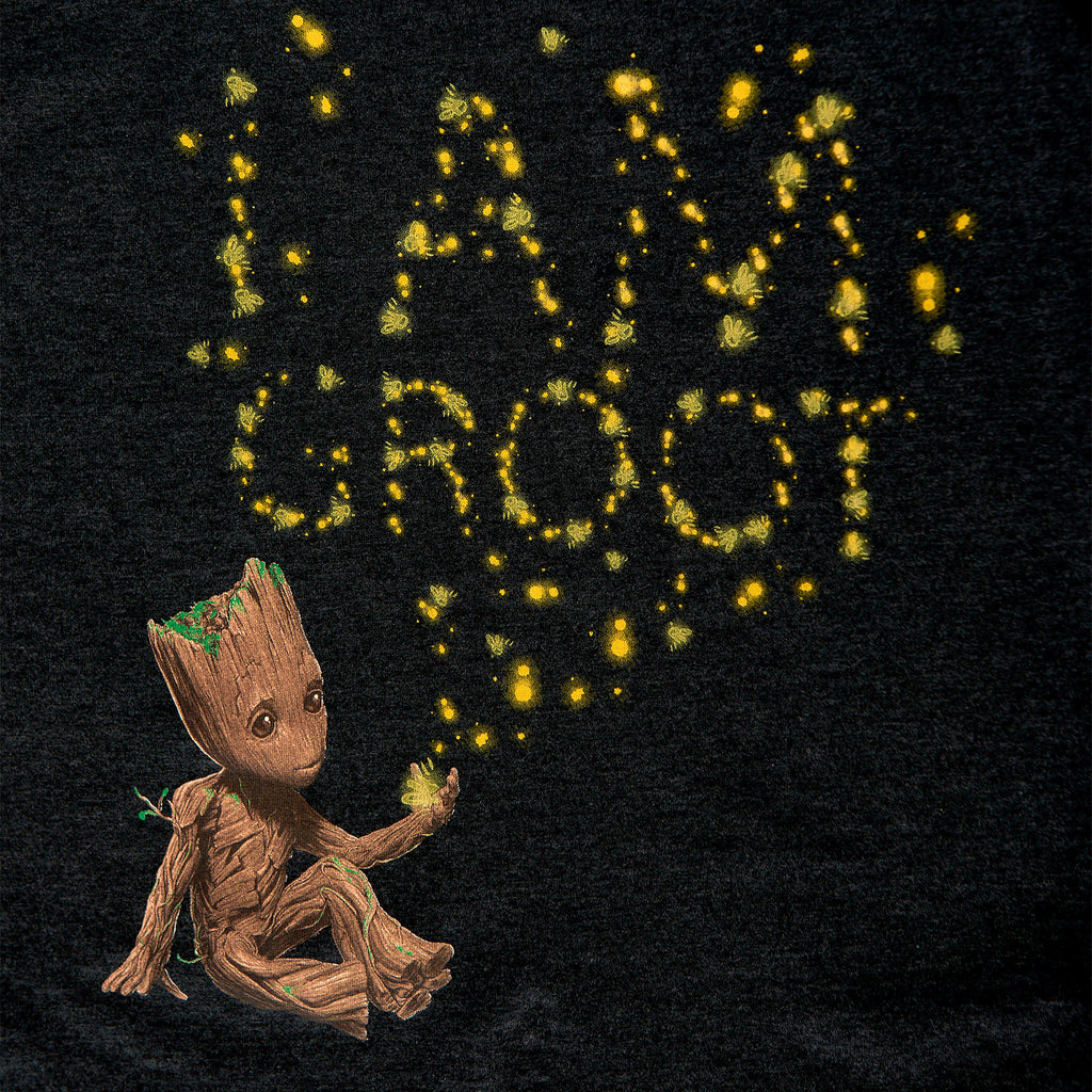 Produktbild Guardians of the Galaxy - Groot Glow in the Dark T-shirt barn grå