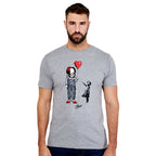 Produktbild Pennywise med hjärtballong - T-shirt för fans av Stephen Kings 'Det'