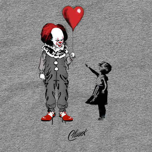 Produktbild Pennywise med hjärtballong - T-shirt för fans av Stephen Kings 'Det'