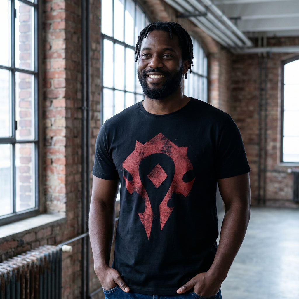 Produktbild World of Warcraft - Horde Spray Logo T-shirt svart