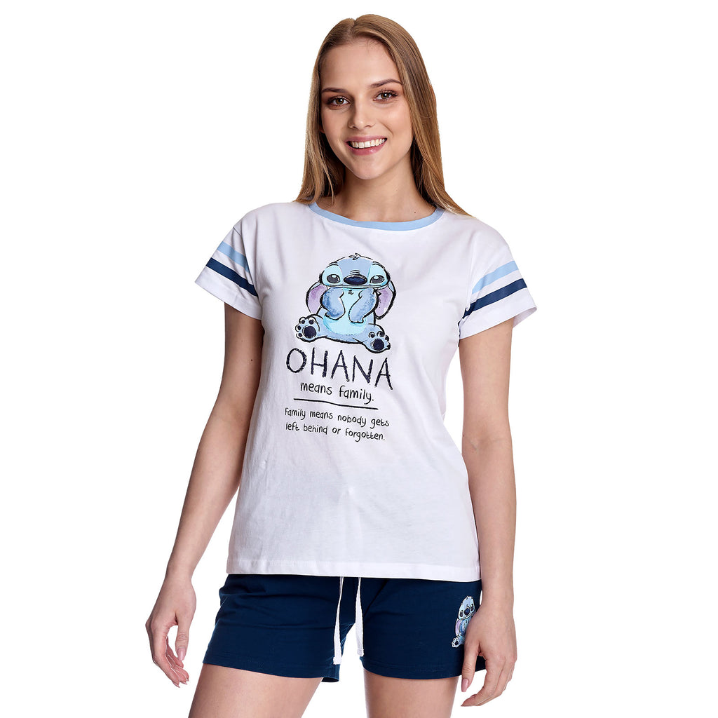 Produktbild Lilo & Stitch - Ohana betyder familj kort pyjamas dam