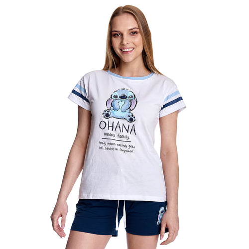 Produktbild Lilo & Stitch - Ohana betyder familj kort pyjamas dam