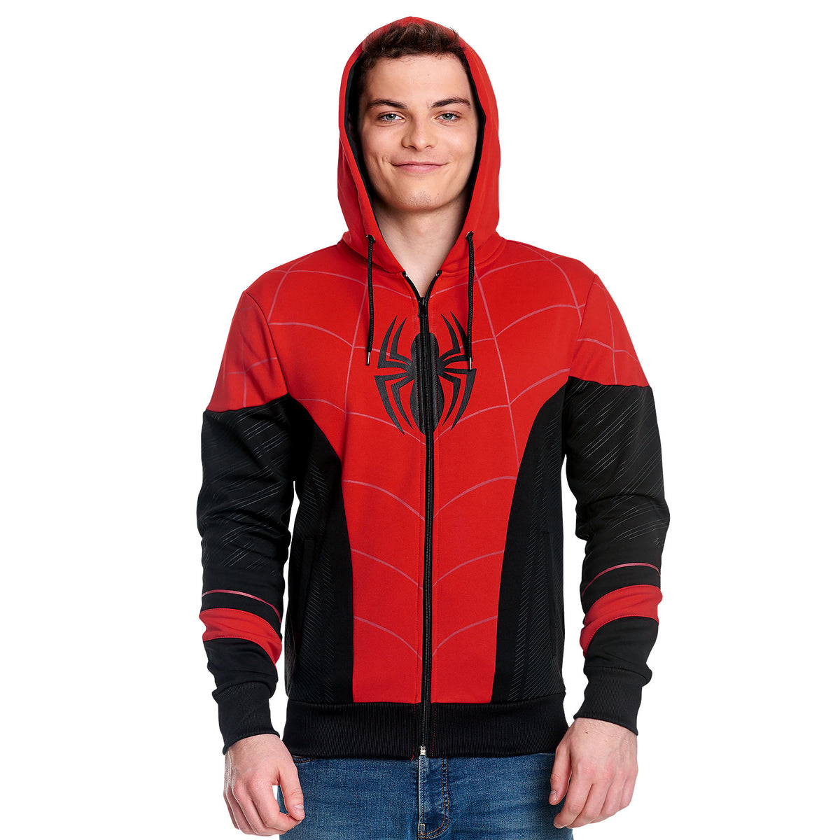 Produktbild Spider-Man - Röd & Svart Dräkt Huvtröja