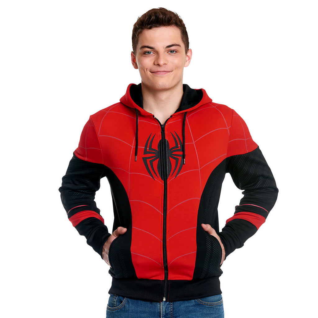 Produktbild Spider-Man - Röd & Svart Dräkt Huvtröja