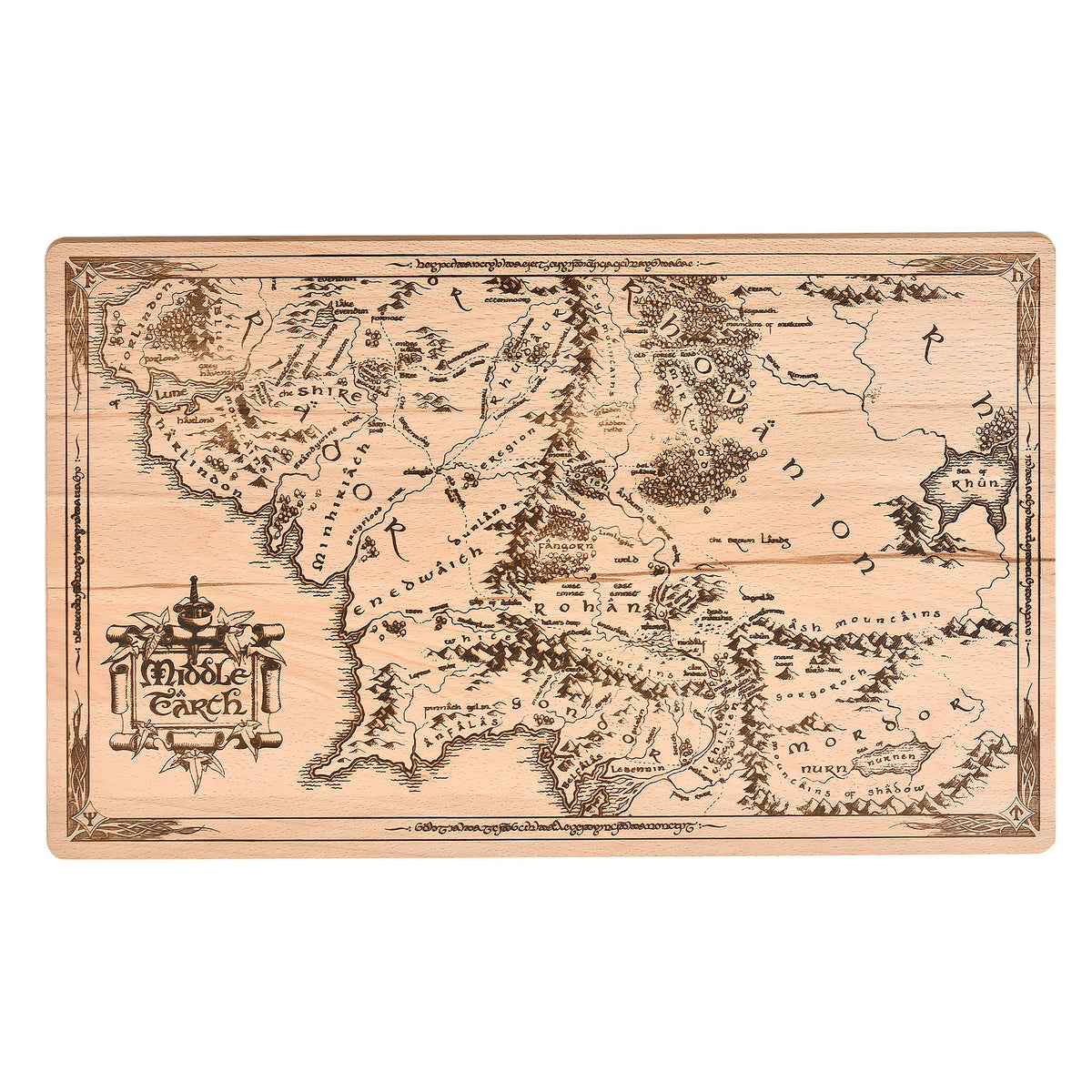 Product image The Lord of the Rings - Middle Earth Map Cutting Board Beech