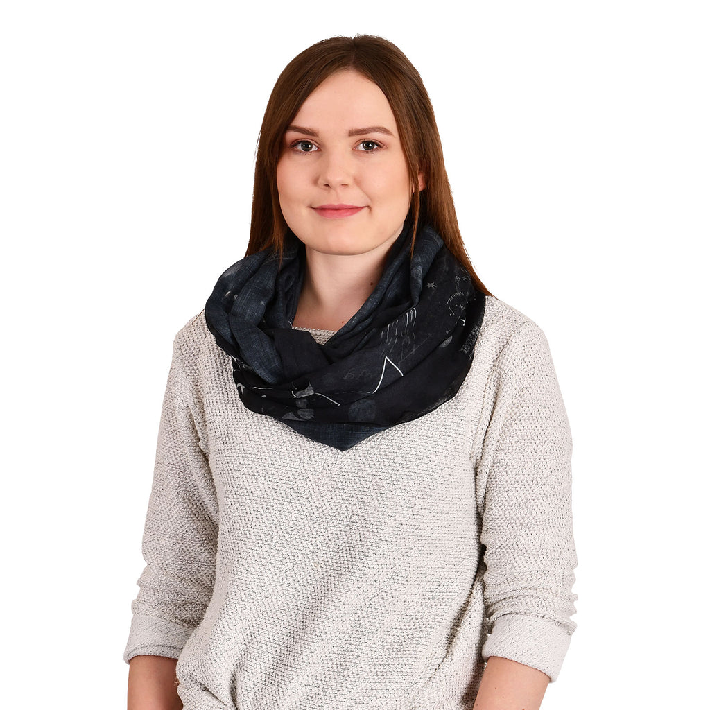 Produktbild Harry Potter - Svart loopscarf med Marodörkartan
